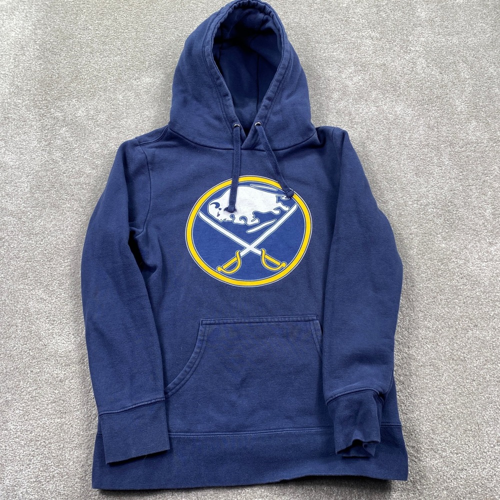 Fanatics Buffalo Sabres Hoodie Kids Small Navy Blue NHL Pullover Logo